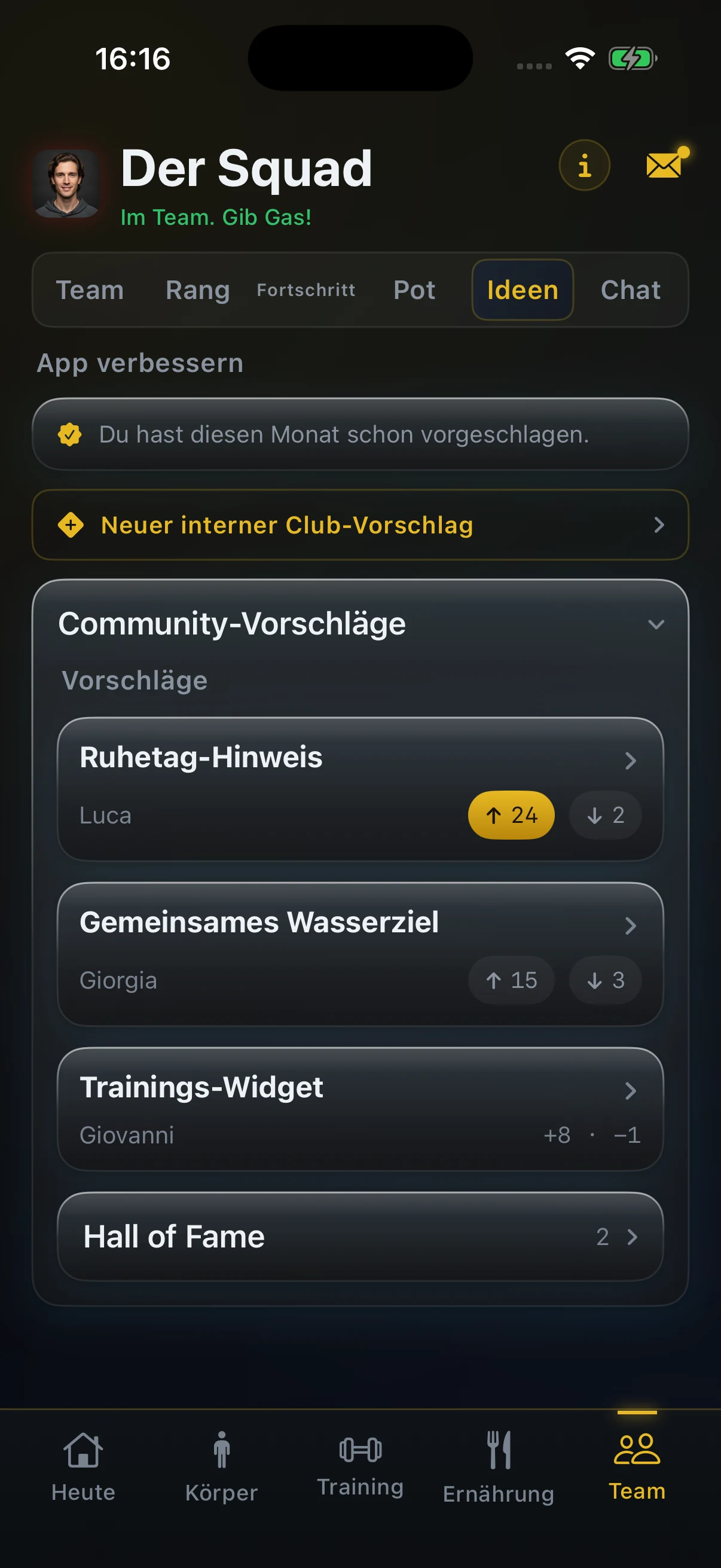 VAC App, Ideen und Vorschläge der Community