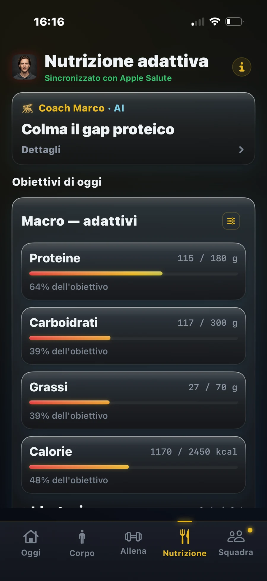 Nutrizione: macro, micro e diario